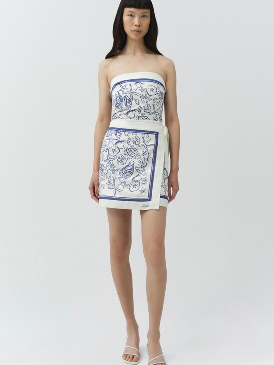 Simkhai Dresses & Skirts - Simkhai Darbie Linen Bustier Mini Dress